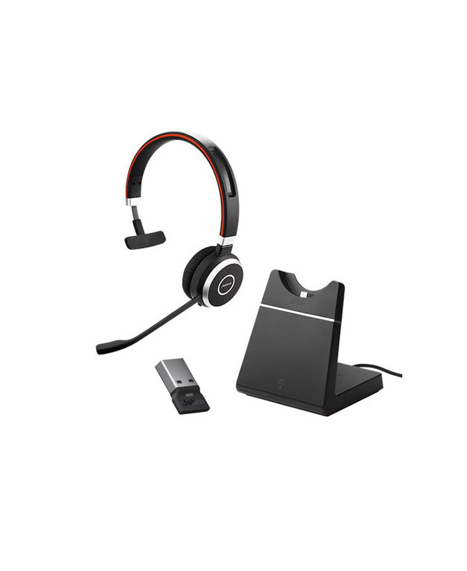 Buy Jabra Evolve 65 SE UC Wireless Bluetooth Mono Headset with Charging Stand & BT Dongle 6593-833-499