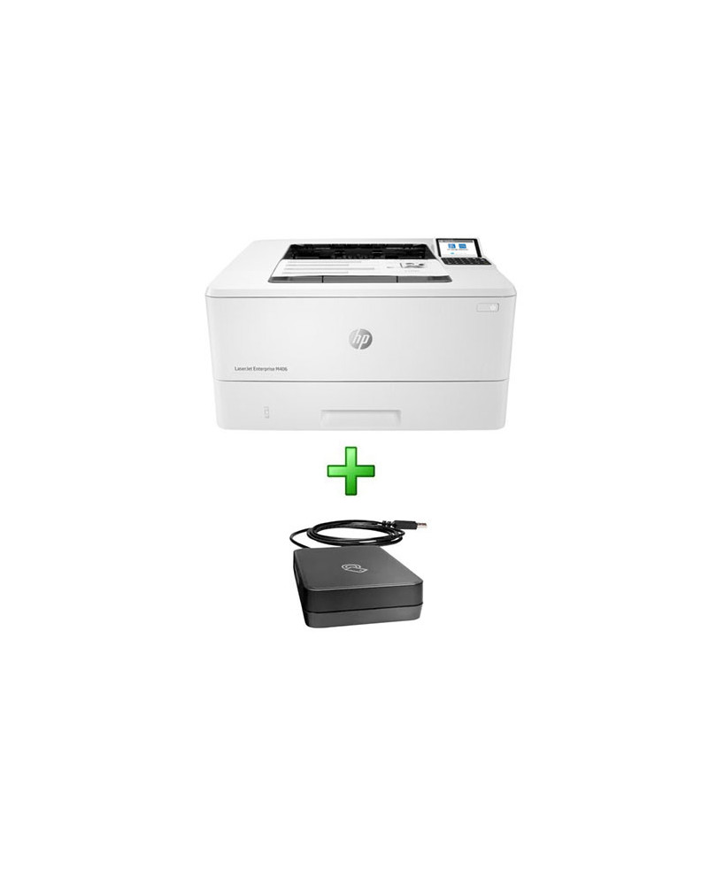 Buy Bundle HP LaserJet Enterprise M406dn A4 Mono Laser Printer 3PZ15A + Jetdirect 3100w Print Server 3PZ15A-WIFI