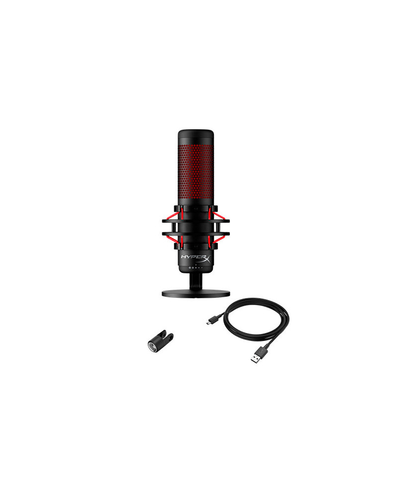 Buy HP HyperX Quadcast Red Lighting USB Microphone in Black 4P5P6AA