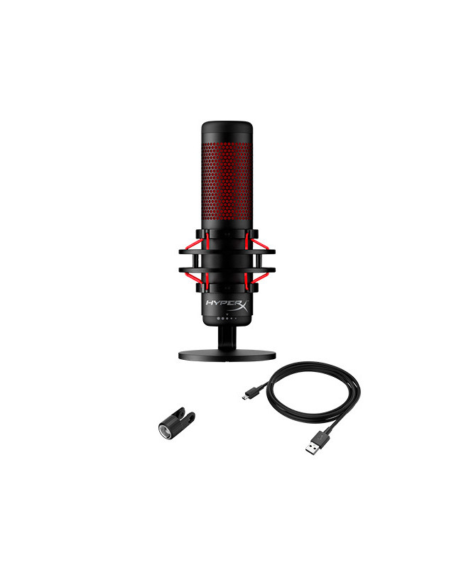 Buy HP HyperX Quadcast Red Lighting USB Microphone in Black 4P5P6AA