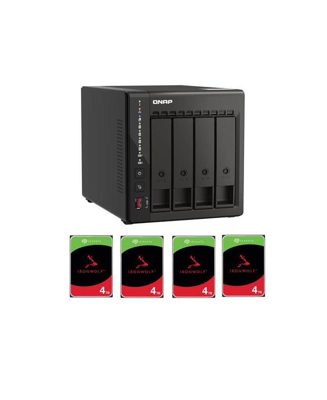 Buy Bundle QNAP TS-453E Intel Celeron J6412 8GB RAM 4-Bay NAS Server w/ 4x Seagate IronWolf 3.5" 4TB 6GB/s SATA NAS Internal Hard Disk Drive TS-453E-8G-16TB