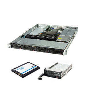 Buy Supermicro 510T 1U Intel Xeon E-2134 16GB RAM 960GB SSD Enterprise Server with Supermicro Micro 5300 Pro 2.5" 960GB SSD + Supermicro Gen 4 3.5" to 2.5" Converter Drive Tray & Dicker Data Server Hardware Install VFG-SYS-510T-WTR-4-SSD