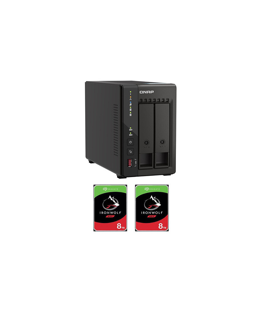 Buy Bundle QNAP TS-253E 2-Bay Celeron J6412 8GB RAM No Disk NAS Server + 2x Seagate IronWolf 8TB 7200 RPM SATA III 3.5" Internal NAS HDD TS-253E-8G-16TB