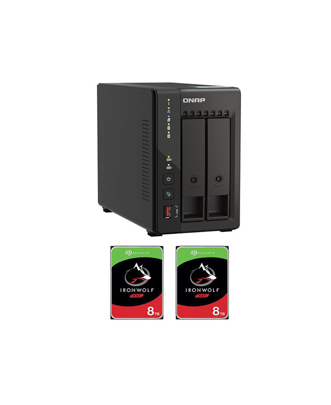 Buy Bundle QNAP TS-253E 2-Bay Celeron J6412 8GB RAM No Disk NAS Server + 2x Seagate IronWolf 8TB 7200 RPM SATA III 3.5" Internal NAS HDD TS-253E-8G-16TB