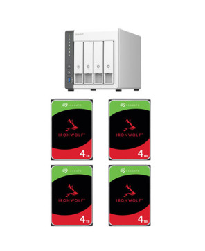 Buy Bundle QNAP 4-Bay 4GB ARM 4-core Cortex-A55 2.0GHz NAS Server with 4x Seagate 4TB IronWolf NAS Internal 3.5-inch Hard Drive TS-433-4G-16TB