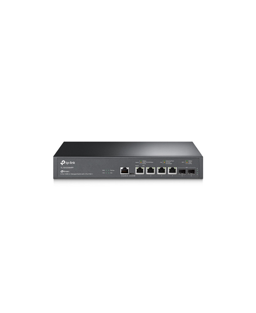 TP-Link JetStream 6-Port 10GE L2+ Managed Switch with 4-Port PoE++ TL-SX3206HPP