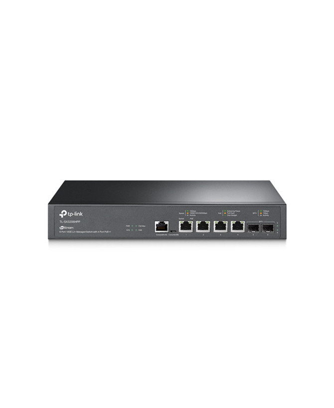 TP-Link JetStream 6-Port 10GE L2+ Managed Switch with 4-Port PoE++ TL-SX3206HPP