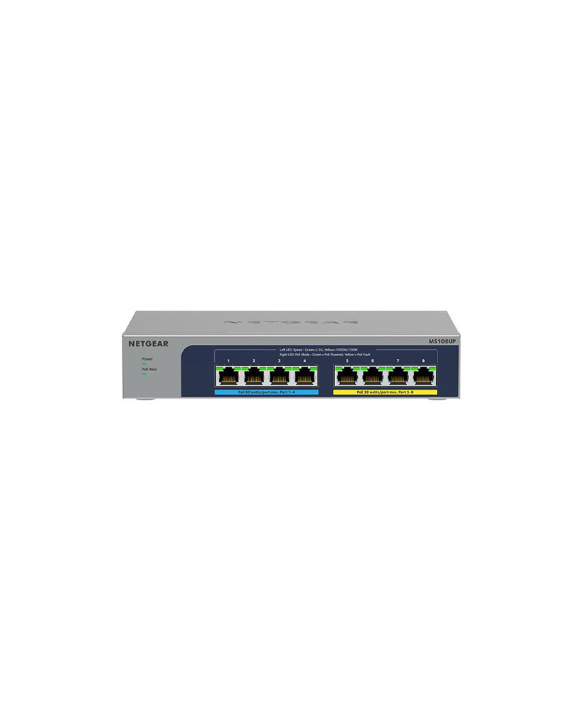 NETGEAR MS108UP 8-Port Multi-Gigabit (2.5G) Ultra60 PoE++ Ethernet Unmanaged Switch MS108UP-100AUS