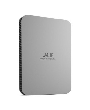 LaCie Mobile Drive V2 4TB USB 3.2 Gen 1 USB-C External Portable Hard Drive in Moon Silver STLP4000400