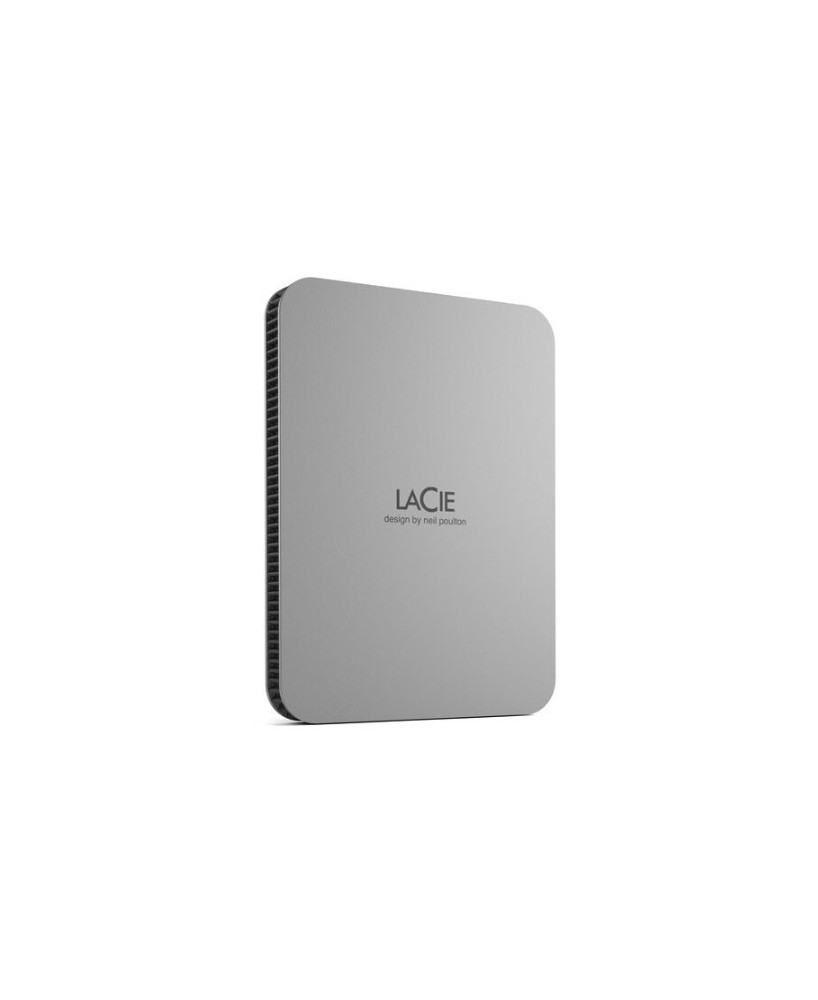 LaCie Mobile Drive V2 4TB USB 3.2 Gen 1 USB-C External Portable Hard Drive in Moon Silver STLP4000400