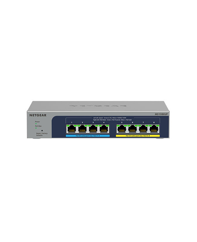 Netgear 8-port Ultra60 PoE++ Multi-Gigabit 2.5G Ethernet Plus Switch MS108EUP-100AUS