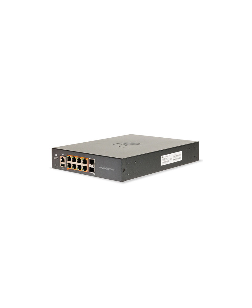 Cambium Networks cnMatrix EX1010-P 8-Port Gigabit Intelligent Ethernet PoE Switch with 2 SFP Unlinks MX-EX1010PXA-0