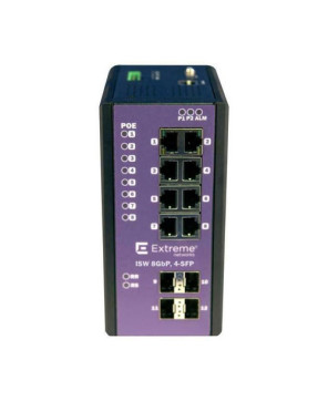 Extreme Networks ISW 8-Port PoE+ Industrial Gigabit Ethernet Switch 16804