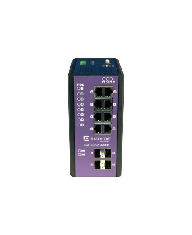 Extreme Networks ISW 8-Port PoE+ Industrial Gigabit Ethernet Switch 16804