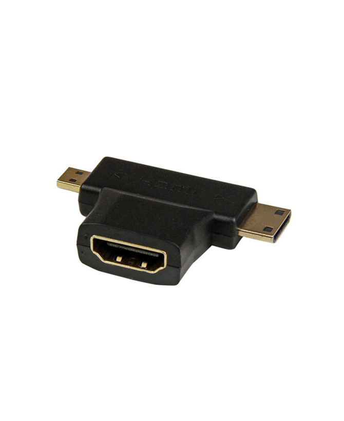 Buy StarTech HDMI Micro Combo - Male to Male 2-in-1 T Adapter HDACDFMM