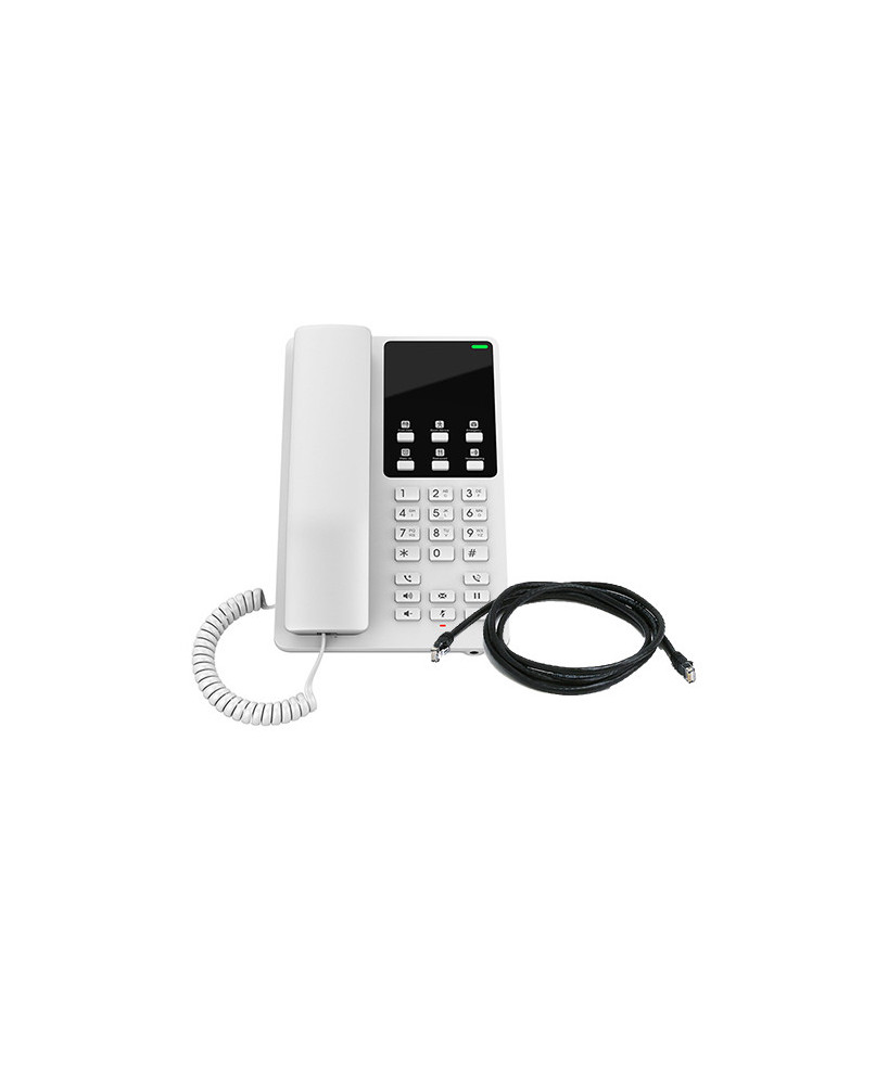 Grandstream GHP620 2-Line PoE Compact Desktop Hotel Phone in White