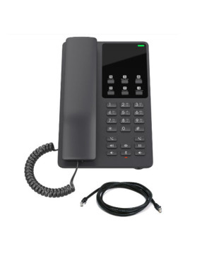 Grandstream 2-Lines Desktop Hotel Phone in Black with Built-In Wi-Fi GHP621W 