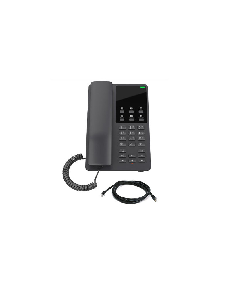 Grandstream 2-Lines Desktop Hotel Phone in Black with Built-In Wi-Fi GHP621W 