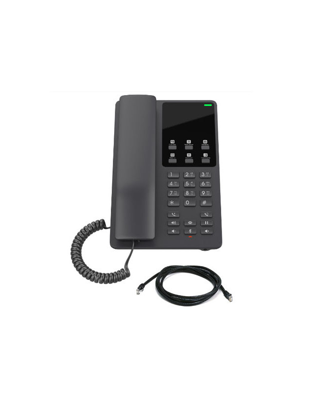 Grandstream 2-Lines Desktop Hotel Phone in Black with Built-In Wi-Fi GHP621W 