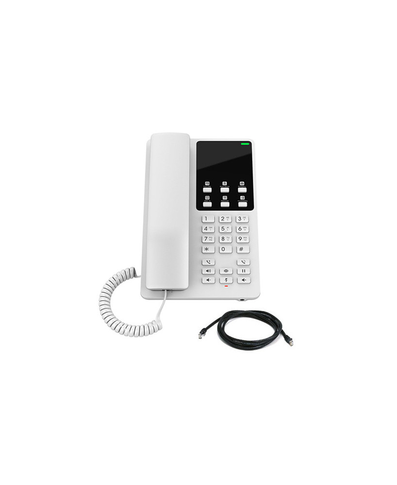 Grandstream GHP620W 2-Line Wi-Fi Compact Desktop Hotel Phone in White