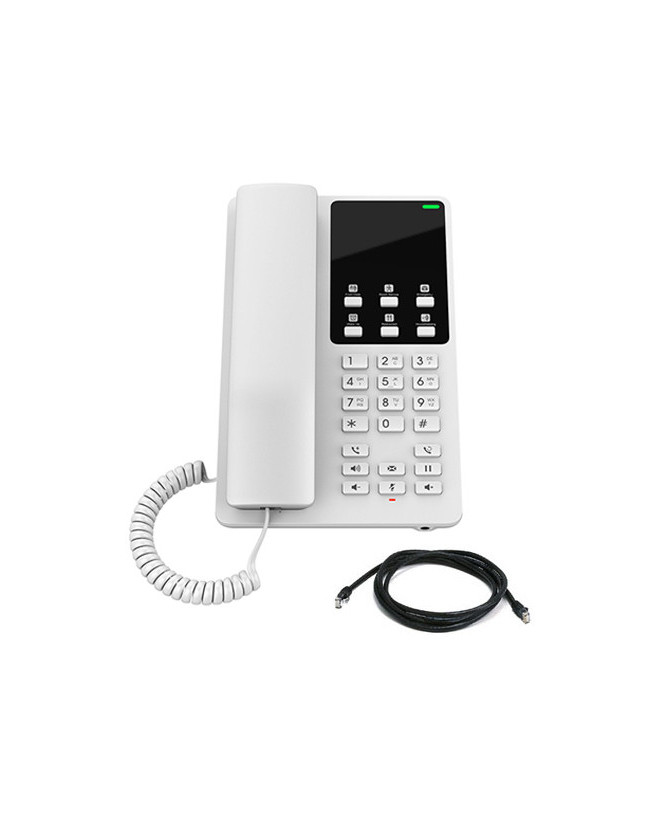 Grandstream GHP620W 2-Line Wi-Fi Compact Desktop Hotel Phone in White