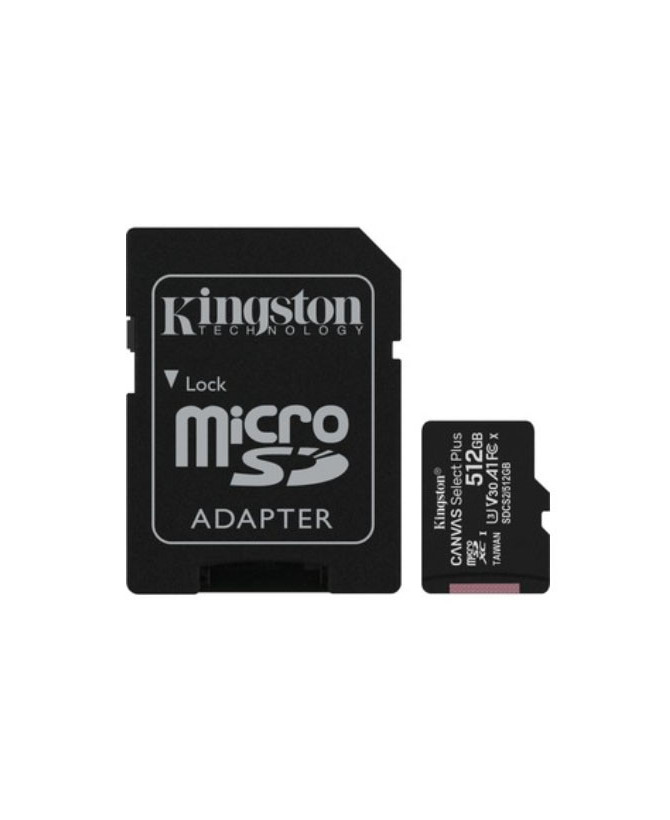 Kingston Canvas Select Plus 512GB microSD Card with SD Adapter SDCS2/512GB