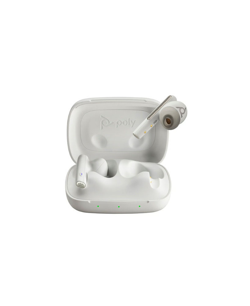 HP Poly/Plantronics Voyager Free 60 Teams USB-A Earphones with Basic Charge Case in White Sand 220759-01 / 7Y8L5AA