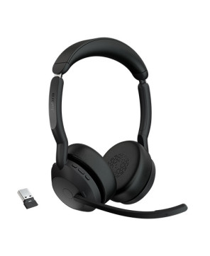 Jabra Evolve2 55 MS Bluetooth Stereo Wireless Headset with USB-A Adapter 25599-999-999