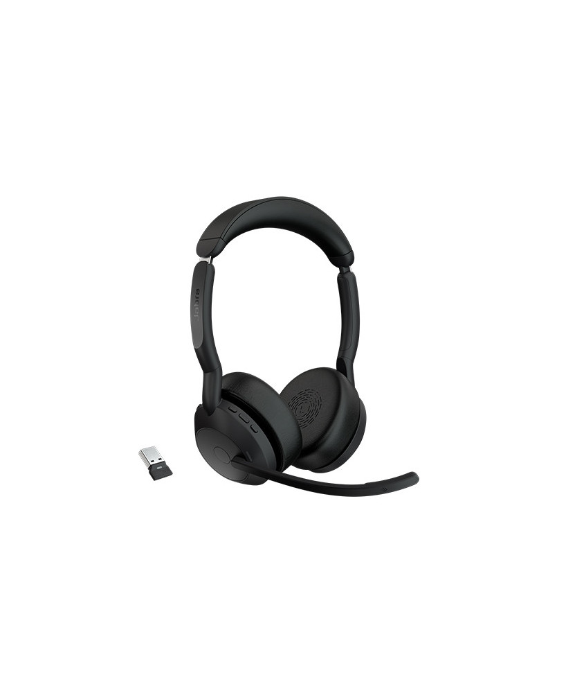 Jabra Evolve2 55 MS Bluetooth Stereo Wireless Headset with USB-A Adapter 25599-999-999