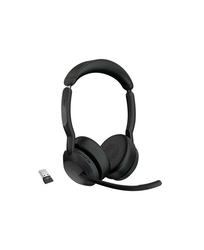 Jabra Evolve2 55 MS Bluetooth Stereo Wireless Headset with USB-A Adapter 25599-999-999