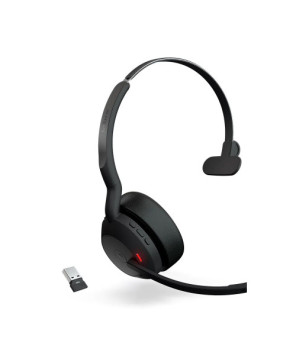 Jabra Evolve2 55 MS Bluetooth Mono Wireless Headset with USB-A Adapter 25599-899-999