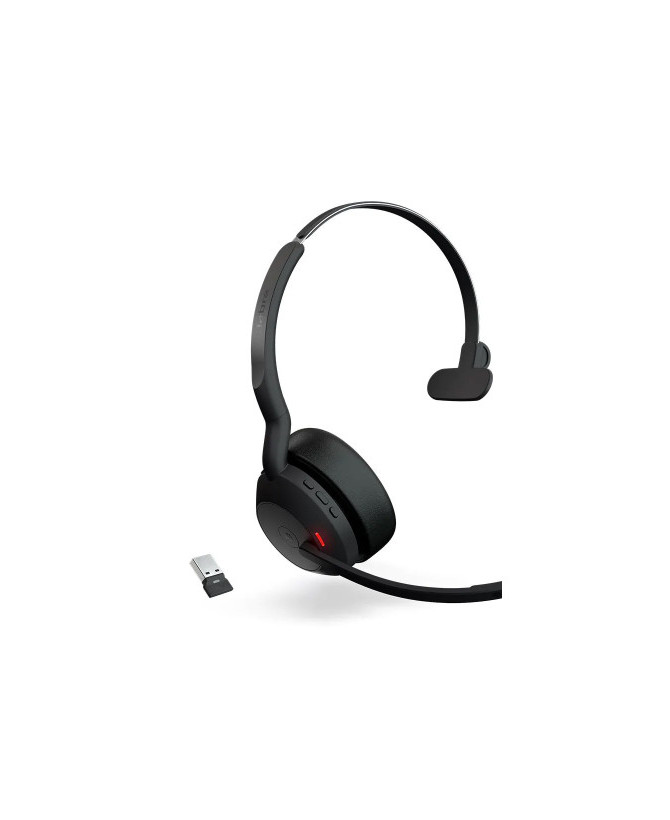 Jabra Evolve2 55 MS Bluetooth Mono Wireless Headset with USB-A Adapter 25599-899-999