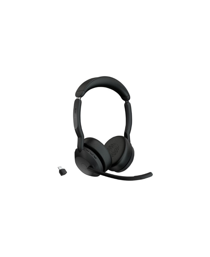 Jabra Evolve2 55 UC Stereo Bluetooth Wireless Headset with USB-C Adapter 25599-989-899