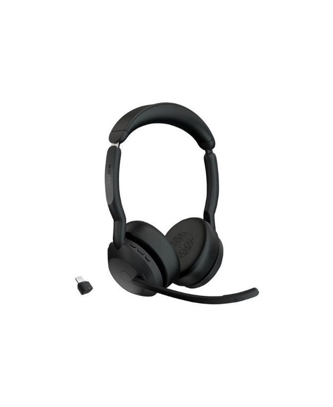 Jabra Evolve2 55 UC Stereo Bluetooth Wireless Headset with USB-C Adapter 25599-989-899