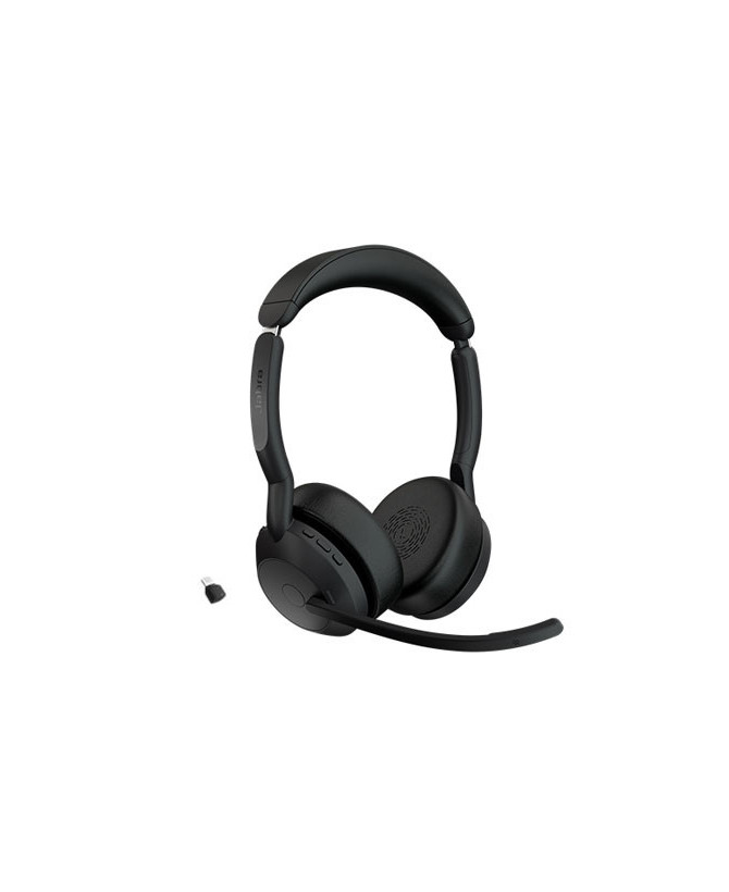 Jabra Evolve2 55 MS Stereo Bluetooth Wireless Headset with USB-C Adapter 25599-999-899