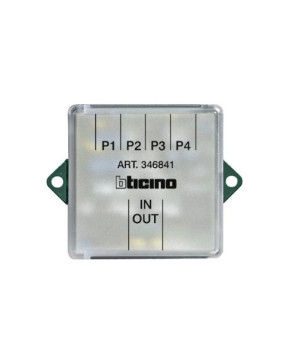 Bticino 2-Wire Floor Shunt with 4 Outputs 346841 for Video Systems