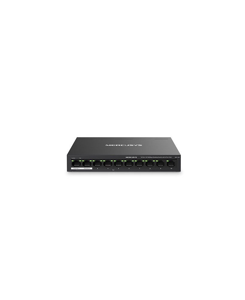 TP-Link Mercusys 10-Port 10/100Mbps Desktop Switch with 8-Port PoE+ MS110P