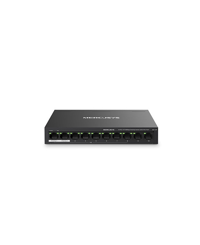 TP-Link Mercusys 10-Port 10/100Mbps Desktop Switch with 8-Port PoE+ MS110P