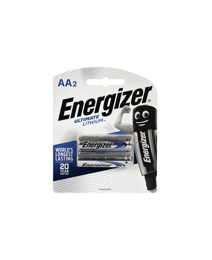 Energizer 1.5V AA Ultimate Lithium Battery 2-Pack L91-BP2T