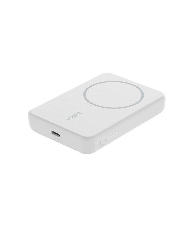 Belkin 5000mAh Magnetic Wireless Power Bank with Stand BPD004BTWT in White for iPhone 12, iPhone 13 Pro