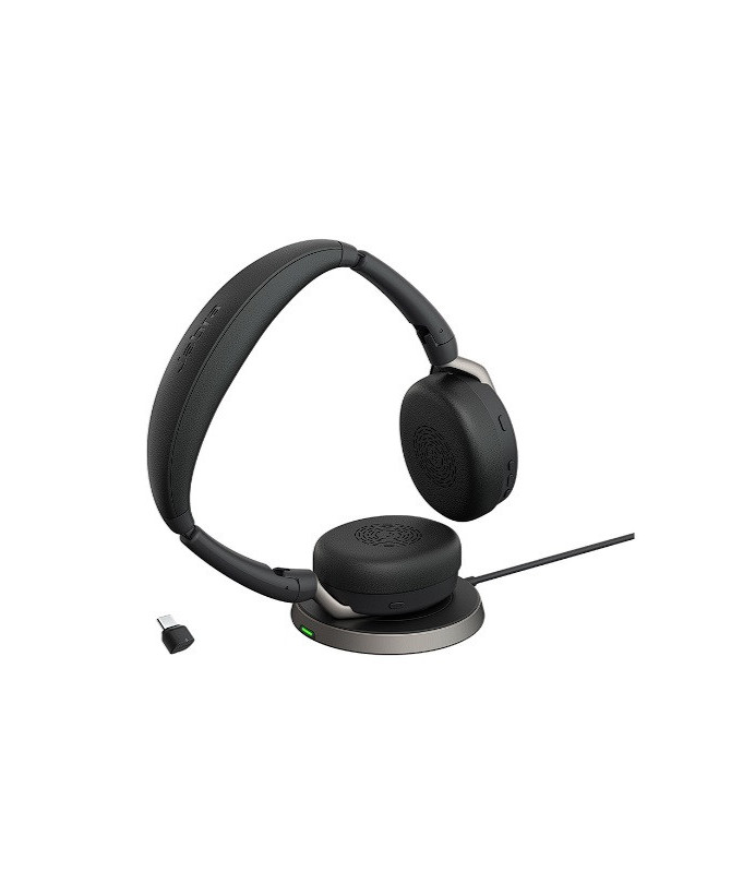 Jabra Evolve2 65 Flex USB-C MS Stereo Wireless Bluetooth Headset with Charging Stand 26699-999-889