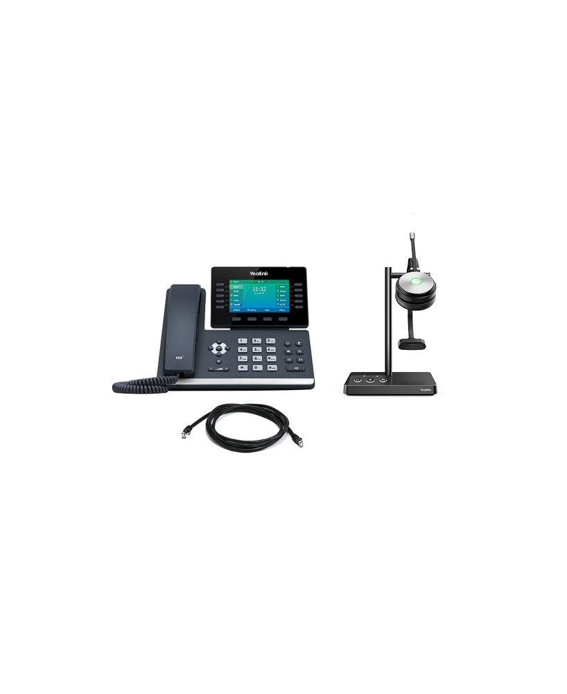 Buy Bundle Yealink SIP-T54W 16 Line IP HD Phone with Yealink WH62 UC DECT Mono Wireless Headset SIP-T54W-WH62-M-UC-BDL