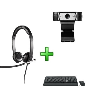 Buy Bundle Logitech H650e Wired Business USB Headset 981-000545 with Logitech C930E Webcam and Logitech MK540 Advanced Wireless Keyboard and Mouse Combo CLASSIC-WFH-LOG