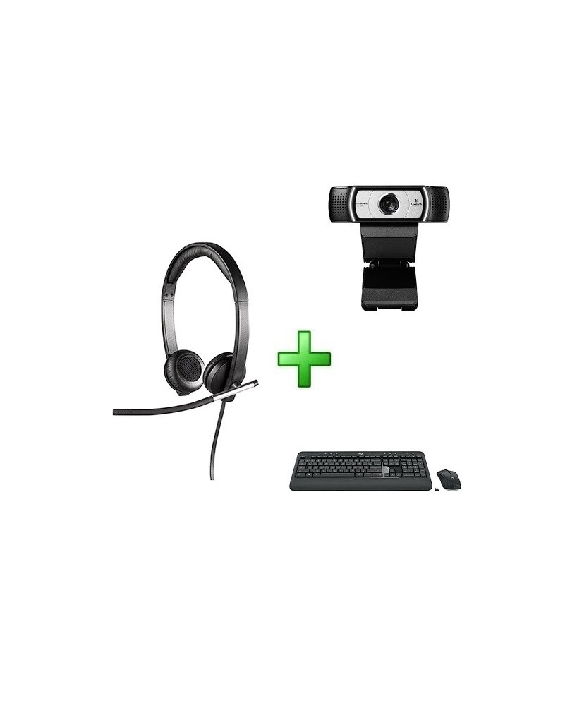 Buy Bundle Logitech H650e Wired Business USB Headset 981-000545 with Logitech C930E Webcam and Logitech MK540 Advanced Wireless Keyboard and Mouse Combo CLASSIC-WFH-LOG