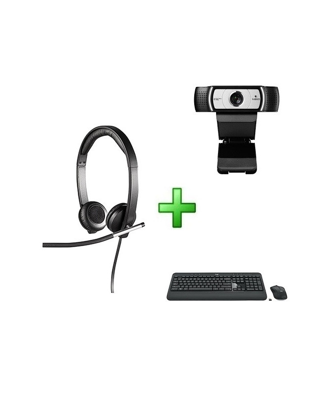 Buy Bundle Logitech H650e Wired Business USB Headset 981-000545 with Logitech C930E Webcam and Logitech MK540 Advanced Wireless Keyboard and Mouse Combo CLASSIC-WFH-LOG