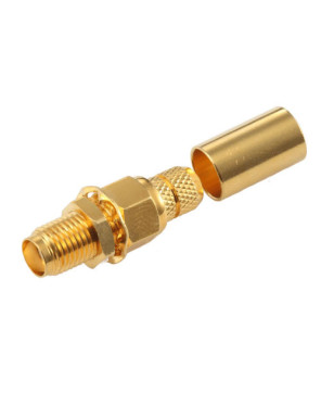 Powertec SMA Female Connector ACC-PT-00188 / SA2-C-L24-BRM for L-240 Coaxial Cable