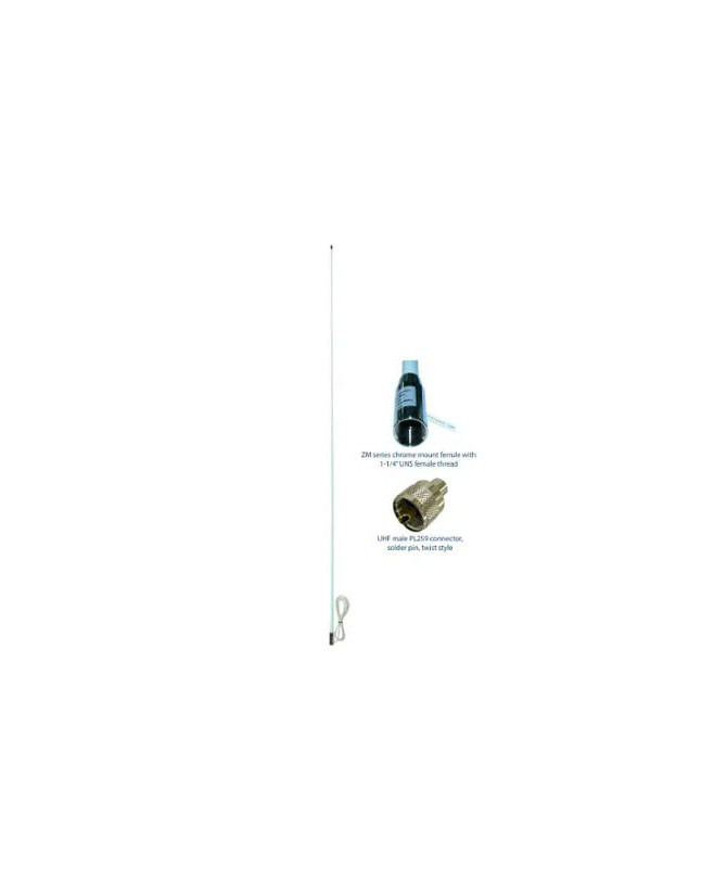 ZCG 156 to 162 MHz ZM24-VHF 5 dBi VHF Marine Deck Mount Antenna ACC-ZC-00070