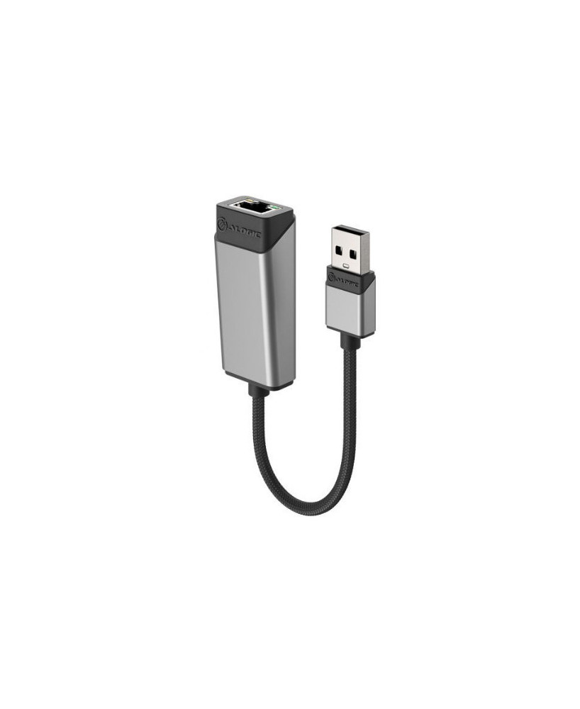 Alogic Ultra 15cm USB-A Male to RJ45 Gigabit Ethernet Female Adapter in Space Gray ULAGE-SGR for Apple, Chromebook, Microsoft Devices