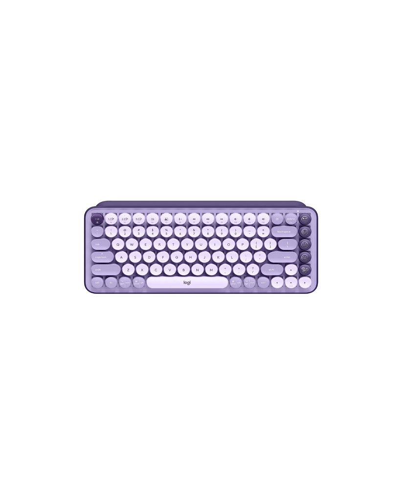 Logitech POP Keys Wireless Mechanical Keyboard With Emoji Keys In Cosmos Lavender 920-011227