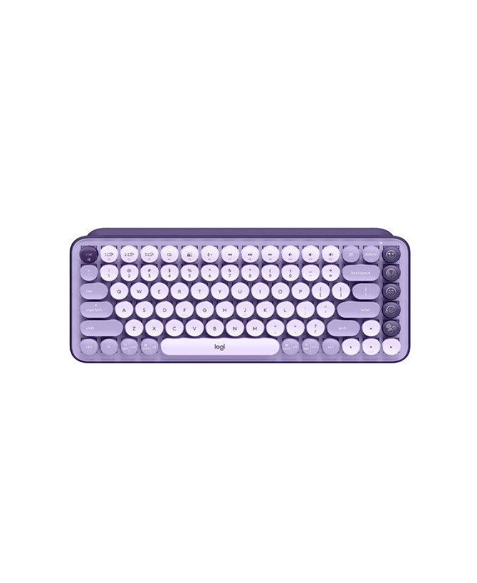 Logitech POP Keys Wireless Mechanical Keyboard With Emoji Keys In Cosmos Lavender 920-011227